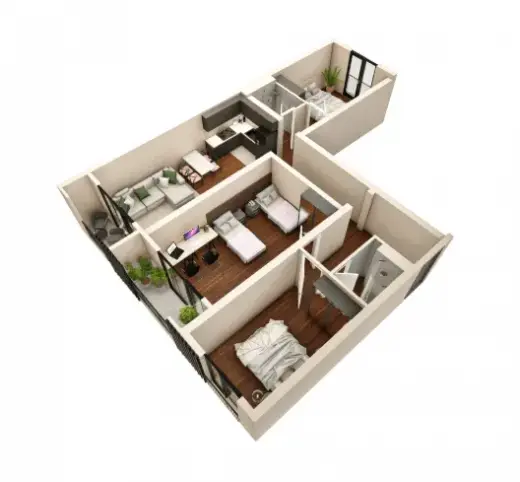 ბინა N 1 ა ბლოკი / სართული 1-16